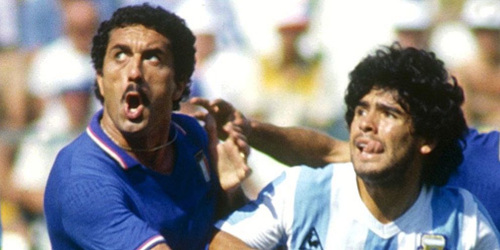 Foto: Gentile habla de su marcaje a Maradona del Mundial 82: "Ahora no podría hacerlo"