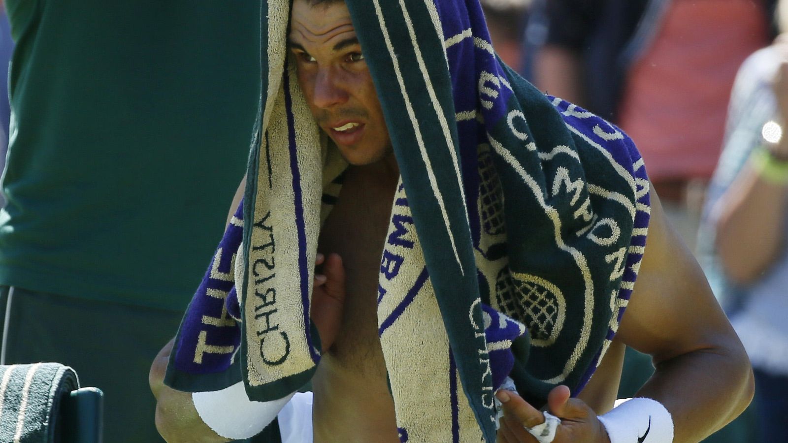 Foto: Nadal, durante su primer partido en Wimbledon (Reuters).