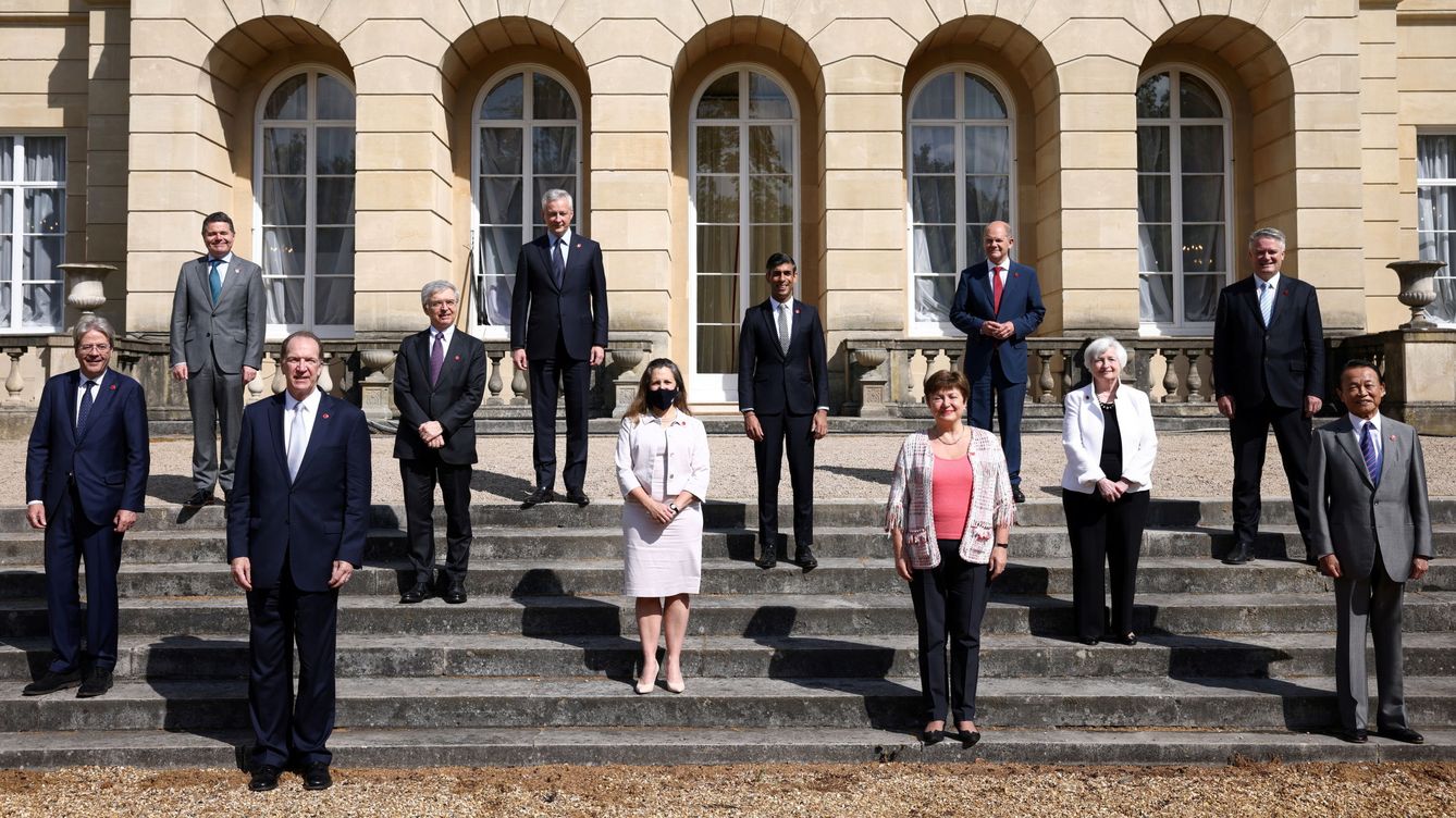 Foto: Foto de familia de la reunión del G-7 en Londres. (Reuters)
