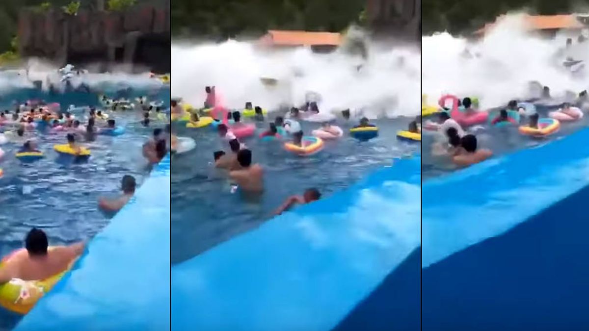 Una ola 'tsunami' de tres metros causa 44 heridos en una piscina en China