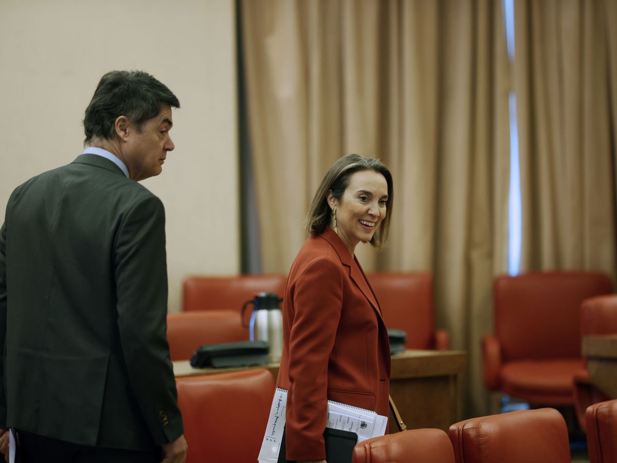 Foto: La portavoz del PP, Cuca Gamarra, en el Congreso. (EFE/Javier Lizón)
