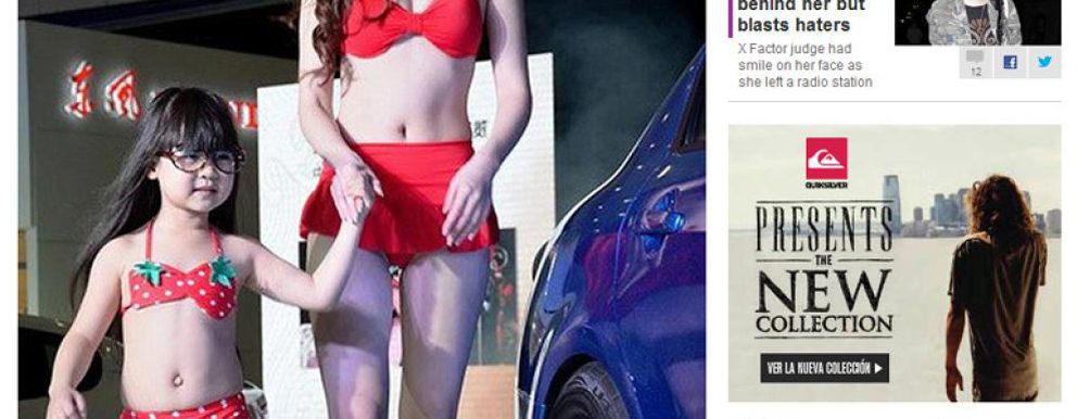 Foto: Polémica en el mundo del motor: un evento en China usa a niñas en bikini para vender coches