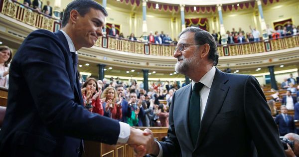 Foto: Fotografía de archivo de Pedro Sánchez y Mariano Rajoy. (EFE)