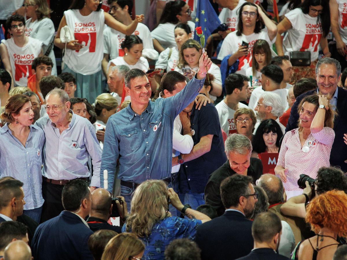 Foto: Sánchez,en el acto de cierre de campaña. (Europa Press/Alejandro Martínez Vélez)