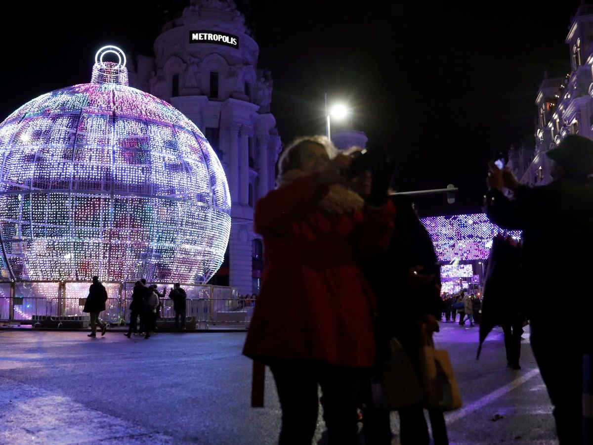Foto: Encendido de las luces de Navidad en Madrid en 2019 (EFE)
