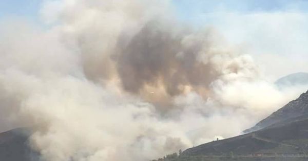 Foto: Imagen del incendio en Ibias, en Asturias. (Foto: AEGCAsturias)