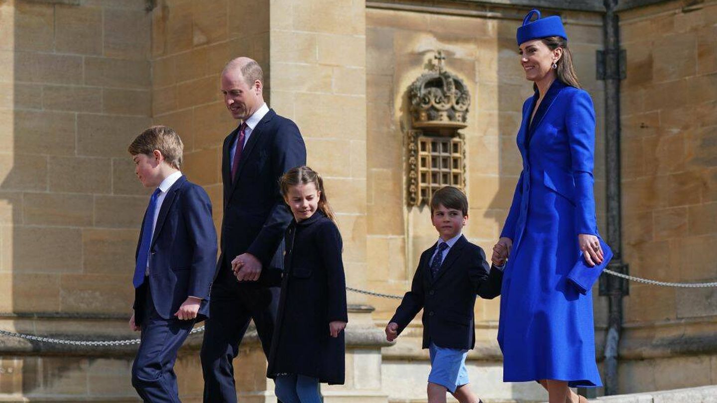 Los príncipes de Gales y sus hijos, en una imagen de archivo. (Getty)