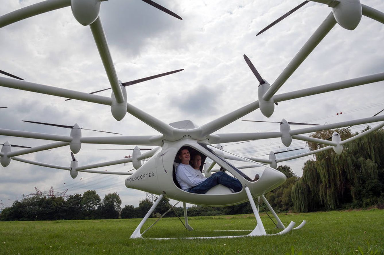 El 'volocopter' probado recientemente en Alemania.
