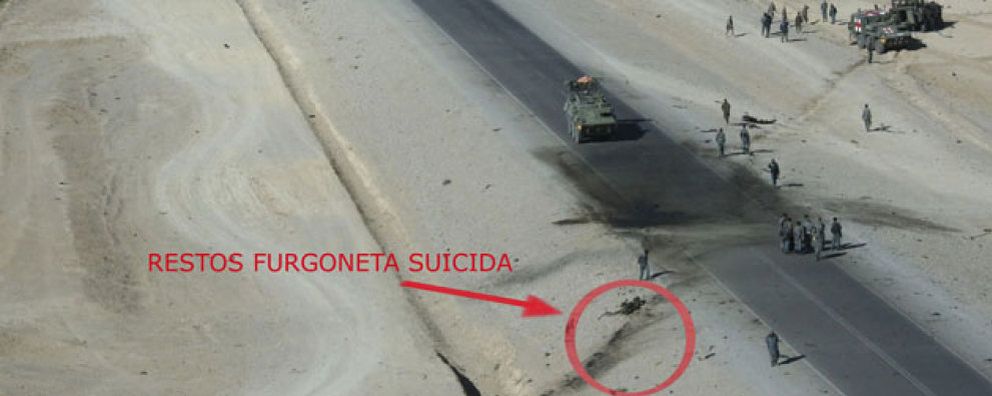 Foto: La furgoneta que mató a dos soldados iba cargada con 150 kilos de metralla