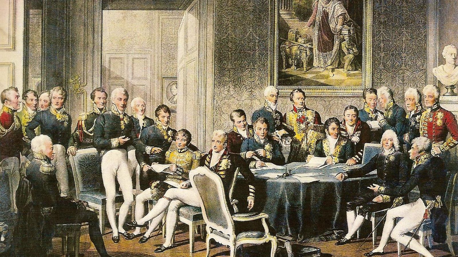 Foto: Retrato de los asistentes al encuentro aristocrático. 