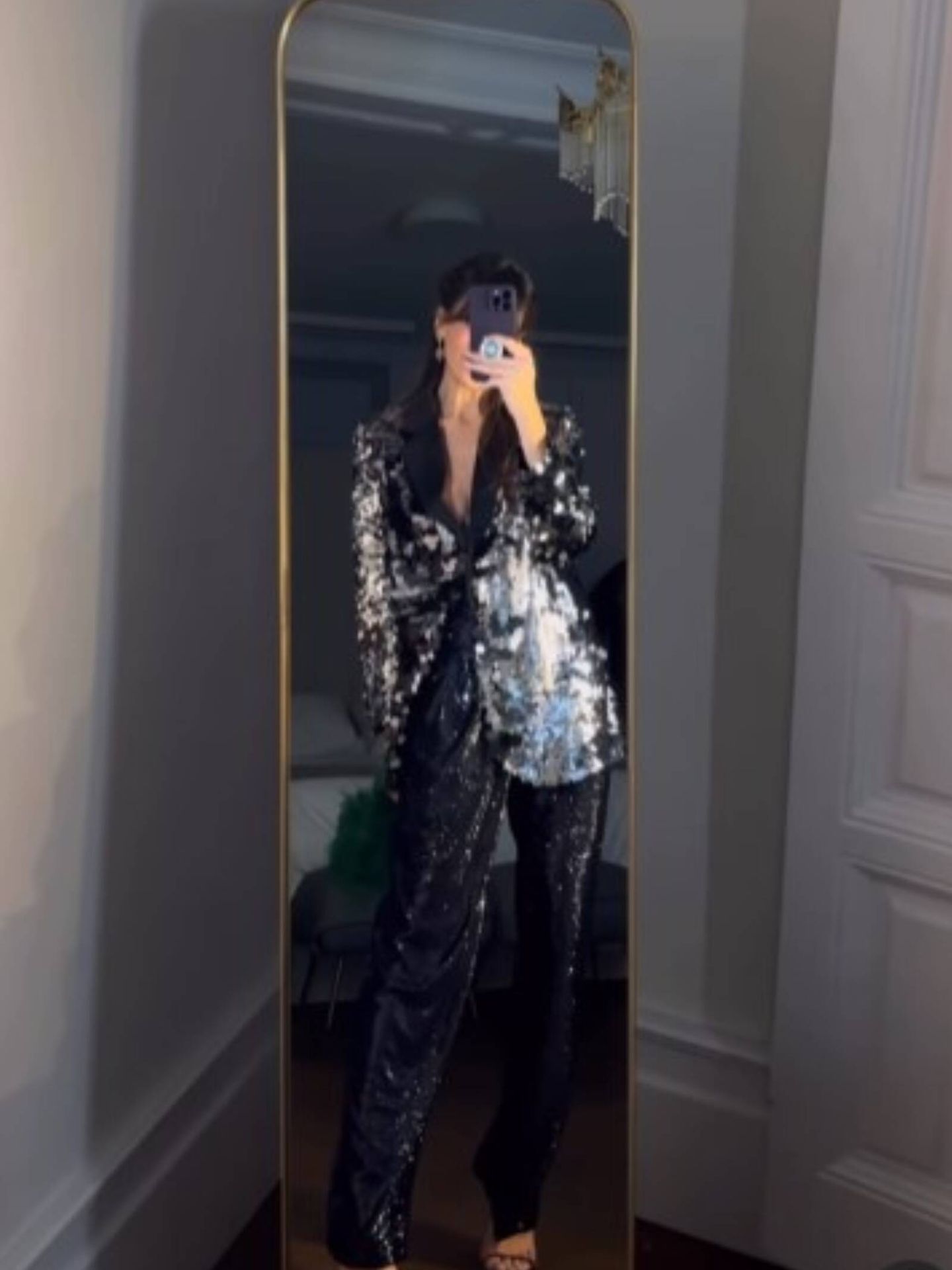Rocío Osorno apuesta por las lentejuelas con este conjunto de Asos y Zara. (Instagram/@rocioosorno)