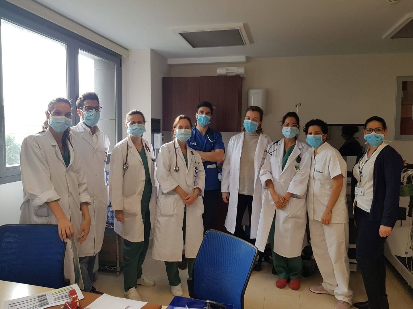 Equipo del servicio de Neumología del hospital Vithas Málaga.