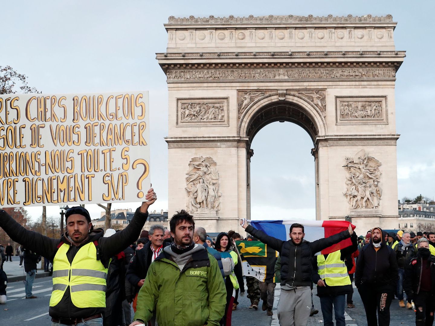 Protestas este sábado en Paris. (EFE)