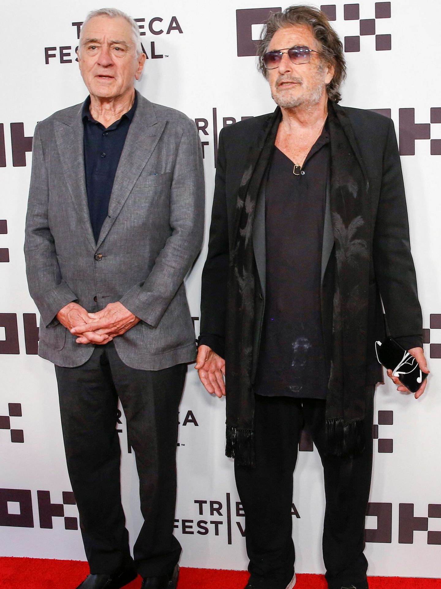 Al Pacino, junto a su amigo Robert de Niro, que también espera un hijo a su avanzada edad. (Reuters)