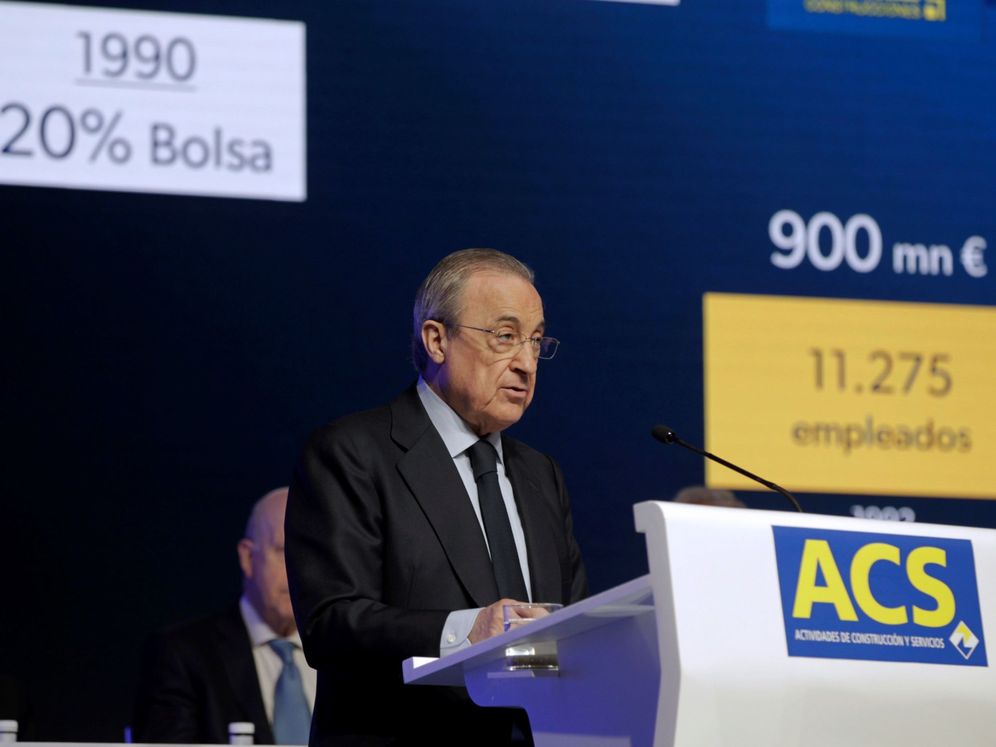 Foto: El presidente de ACS, Florentino Pérez, en la junta de accionistas de la compañía. (EFE)