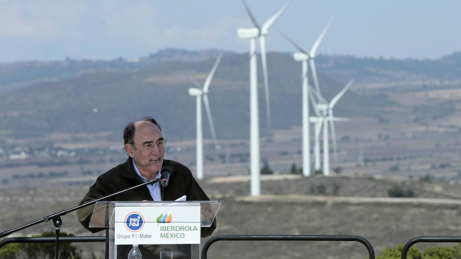 Foto: El presidente de Iberdrola, Ignacio Sánchez Galán, en la inauguración de un parque eólico en México. (EFE)