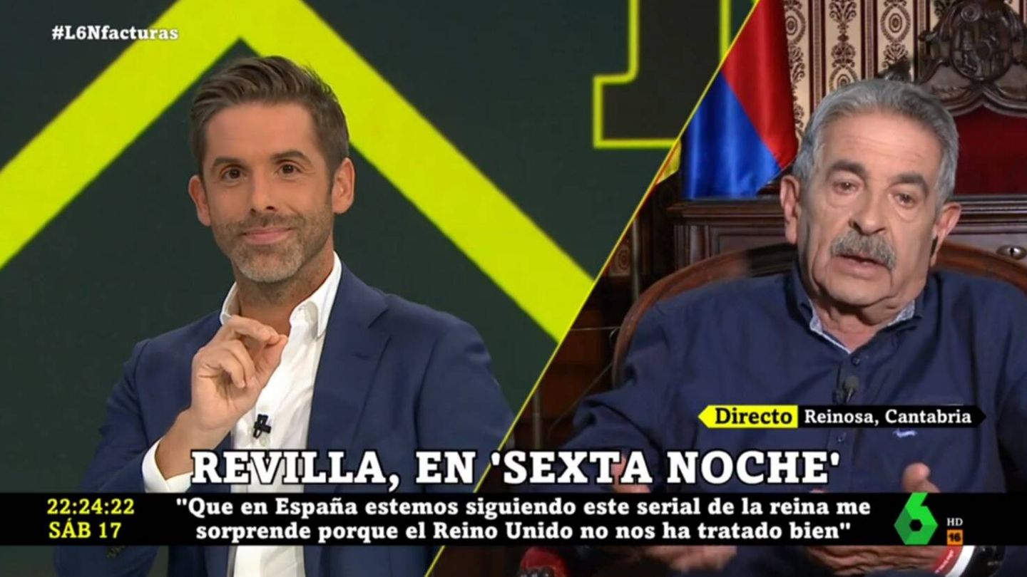 José Yélamo y Miguel Ángel Revilla en 'La Sexta noche'. (Atresmedia)
