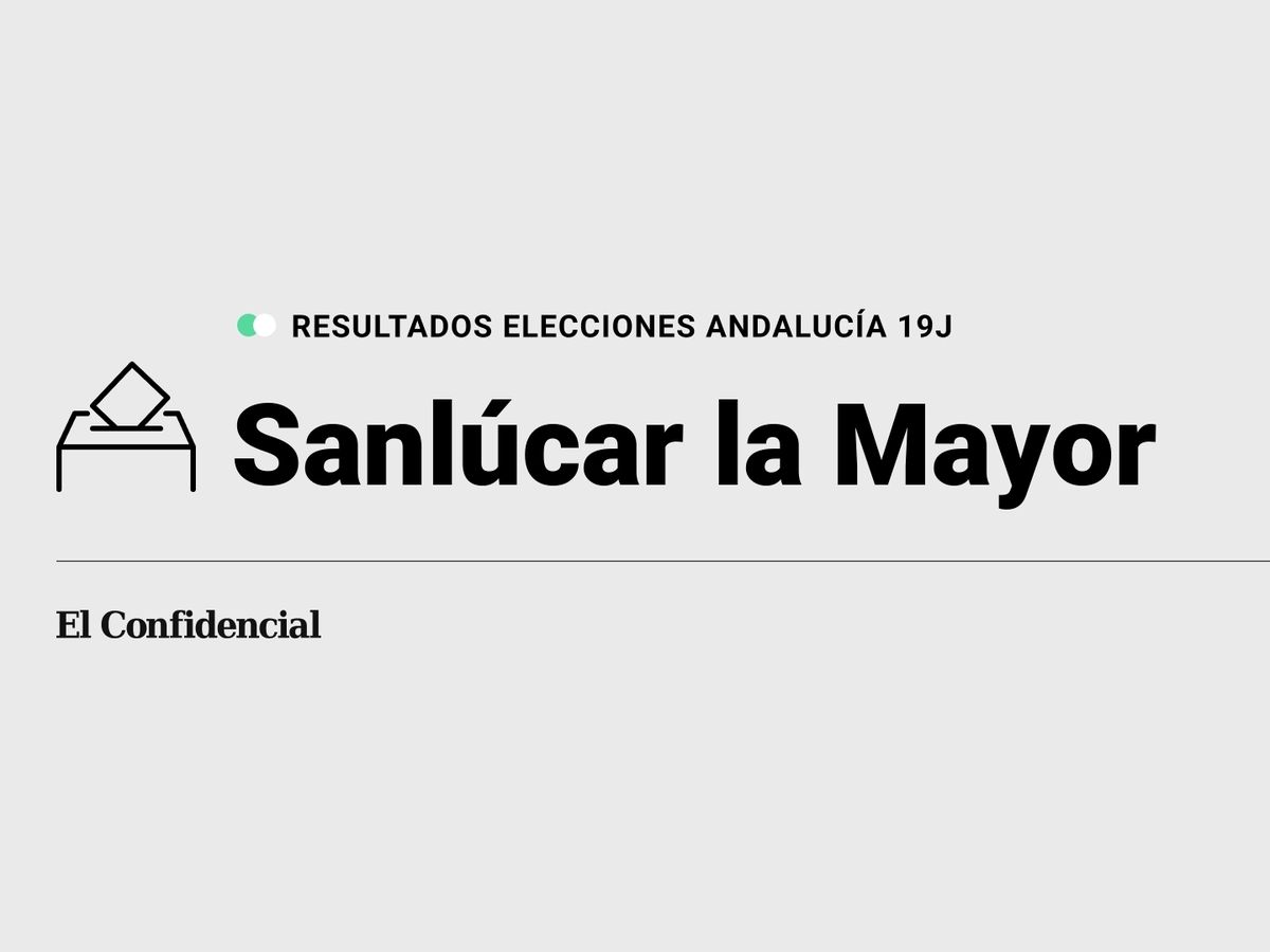 Foto: Resultados en Sanlúcar la Mayor, Sevilla, de las elecciones de Andalucía 2022 este 19-J (C.C./Diseño EC)