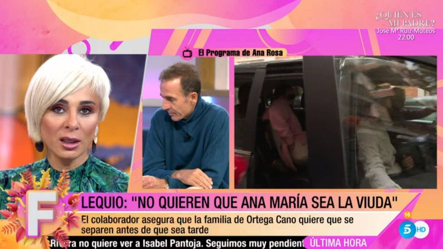 Ana María Aldón responde a Alessandro Lequio en 'Fiesta'. (Mediaset)