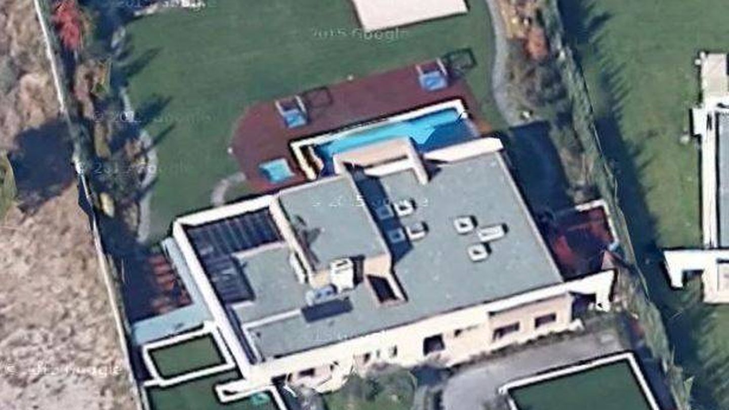 Vista aérea de la casa de Ronaldo en La Finca. (Goolzoom)