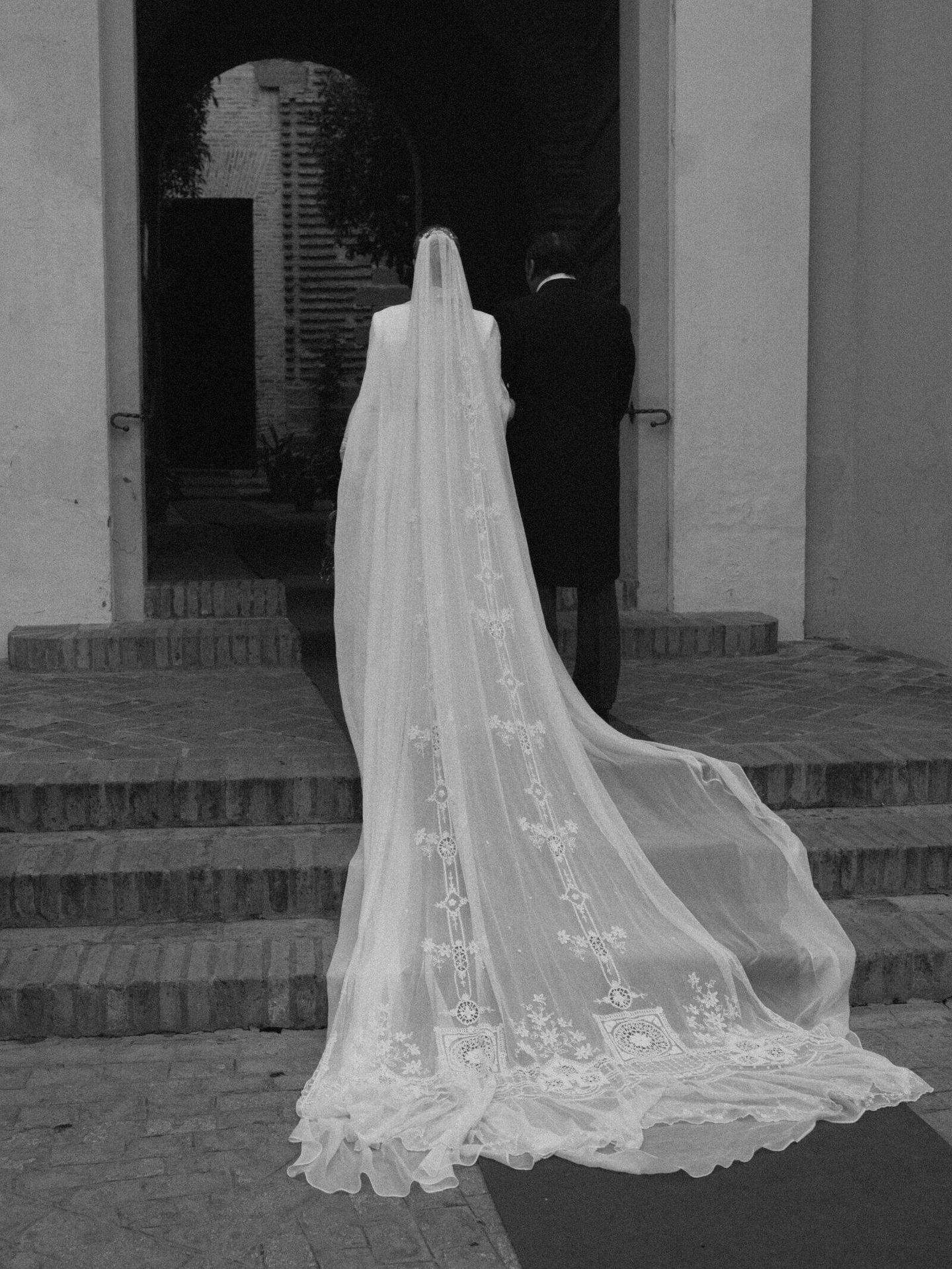 El vestido de novia de Rocío creado por Nicolás Montenegro. (Laegocentrica y Lamiomenta)