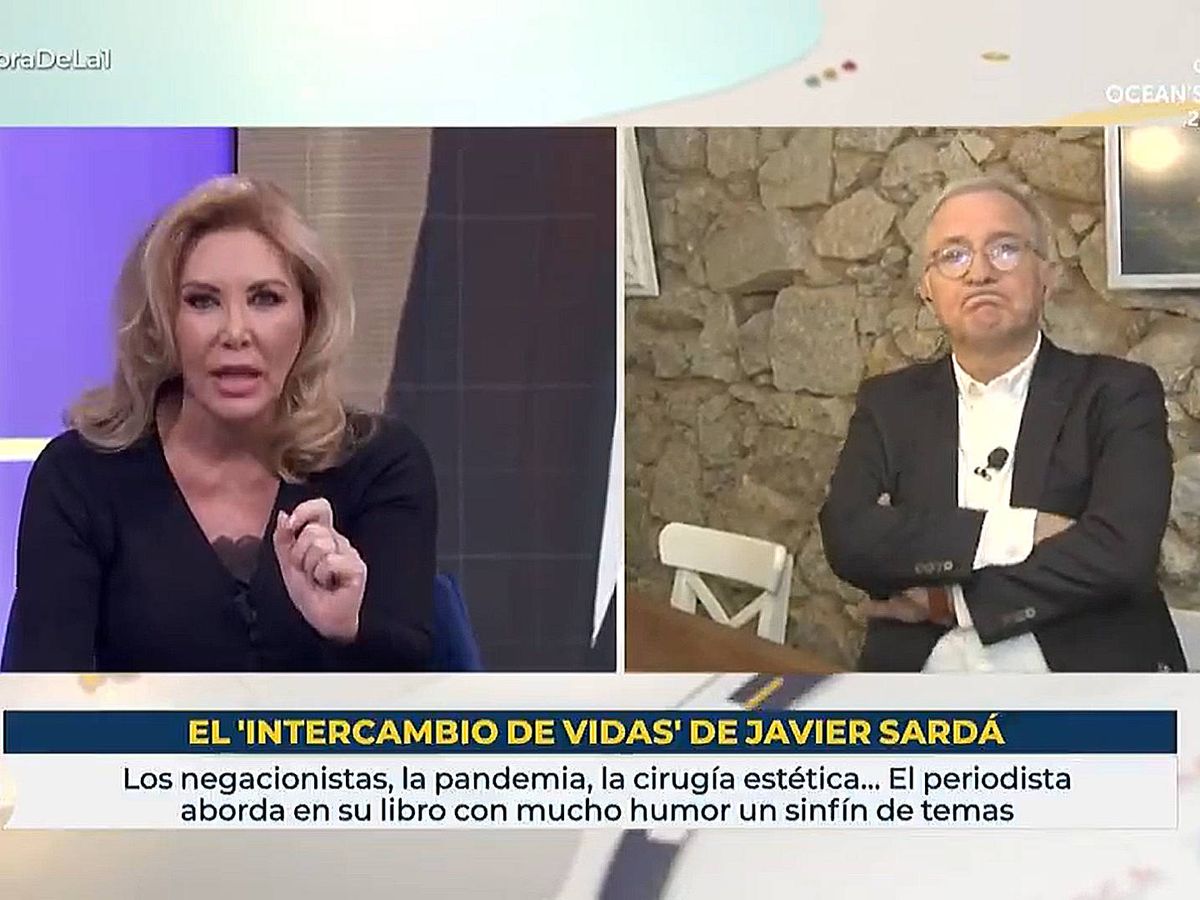 Foto: Norma Duval y Xavier Sardá, en 'La hora de La 1'. (TVE)