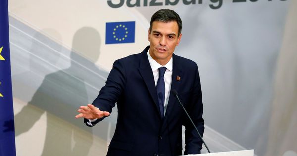 Foto: El presidente del Gobierno español, Pedro Sánchez, durante la rueda de prensa. (EFE)
