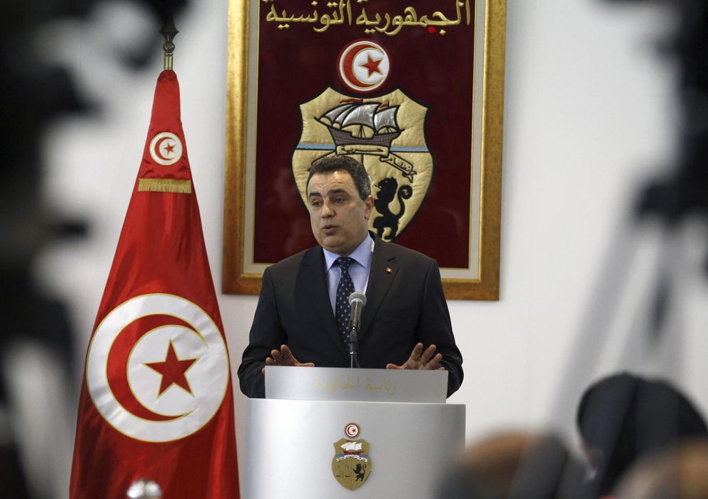 Foto: El primer ministro de Túnez, Mehdi Jomaa, durante una rueda de prensa tras regresar de una visita a EEUU. (Reuters)