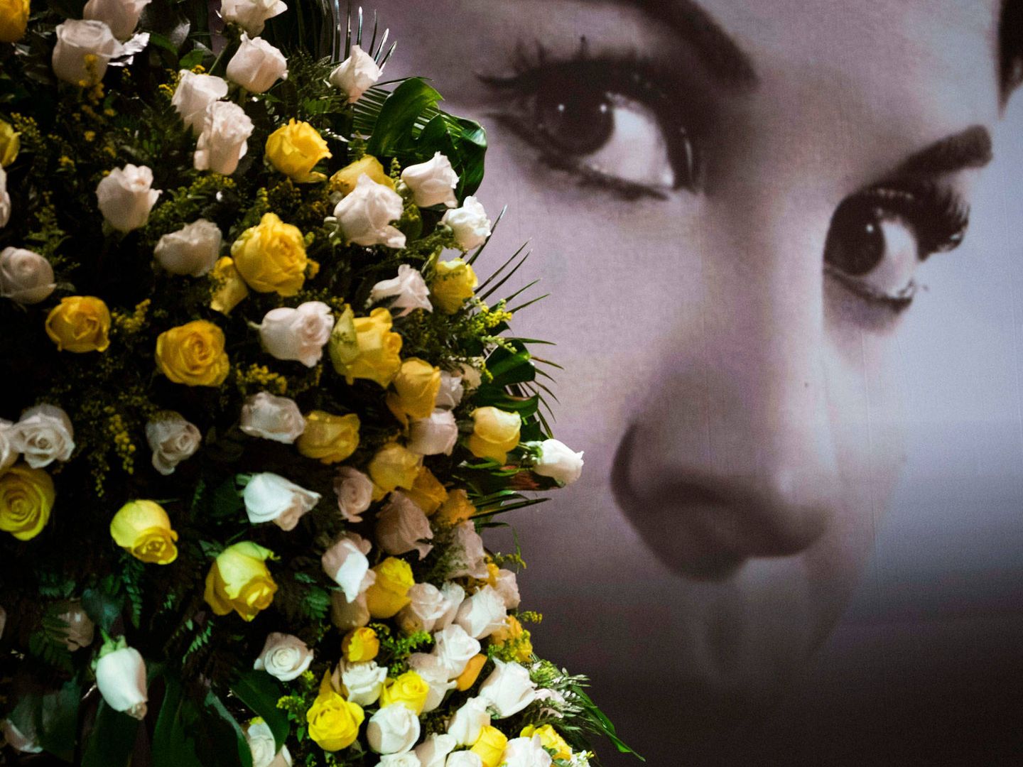 Imagen de Lina Morgan en su funeral. (EFE)