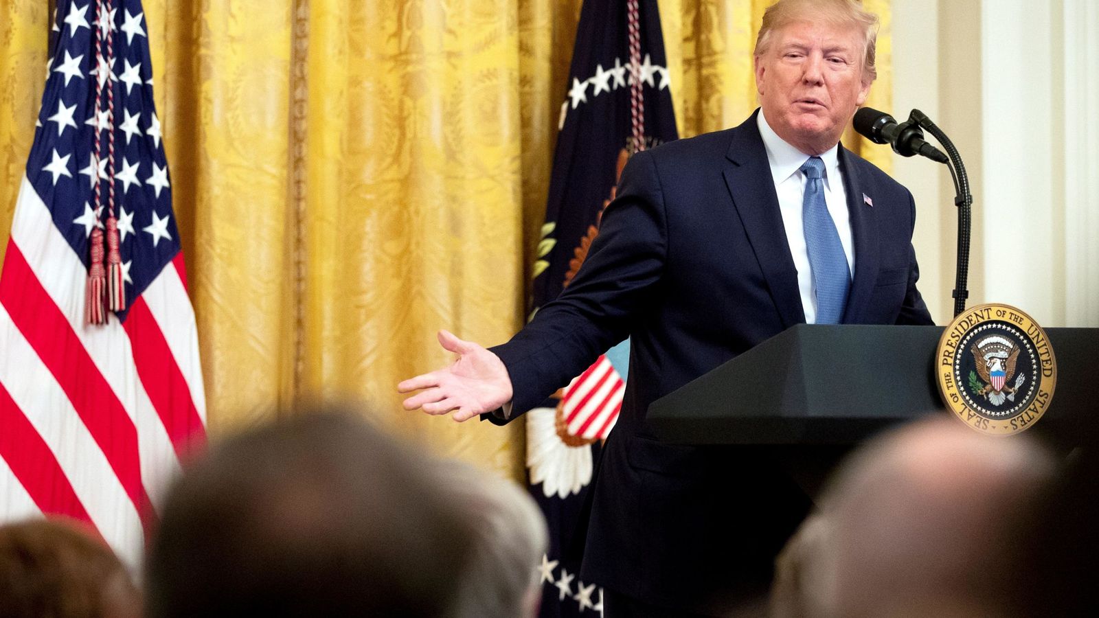 Foto: El presidente de EEUU, Donald Trump, en un acto en Washington. (Reuters) 