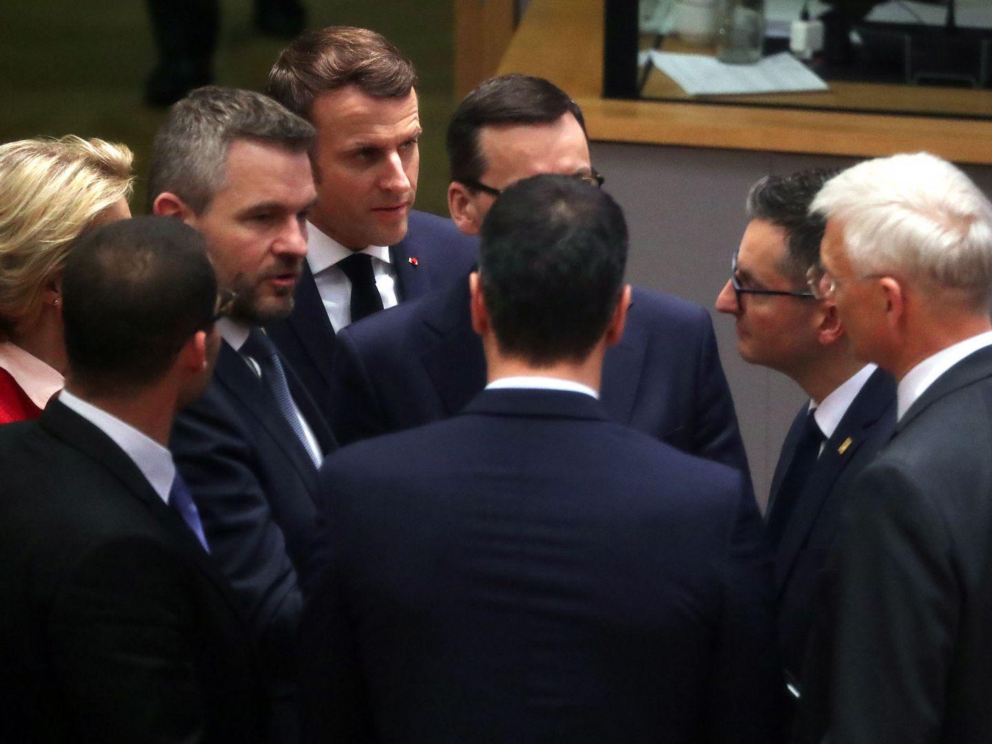 Un corro de líderes durante el último Consejo Europeo presencial. (EFE)