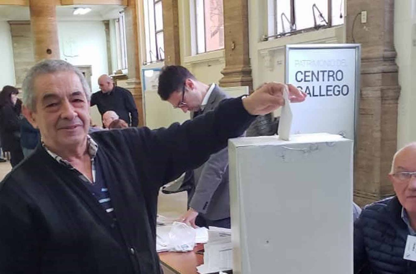 Ramón Suárez el día de las elecciones de la nueva directiva del Centro Gallego de Buenos Aires