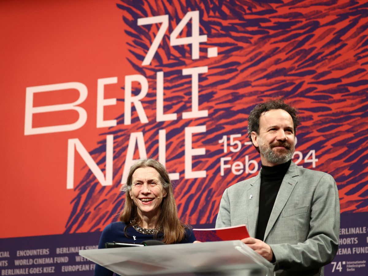 Foto: Mariette Rissenbeek (directora ejecutiva) y Carlo Chatrian (director artístico) en conferencia de prensa el pasado 22 de enero en el Festival de Berlín. REUTERS