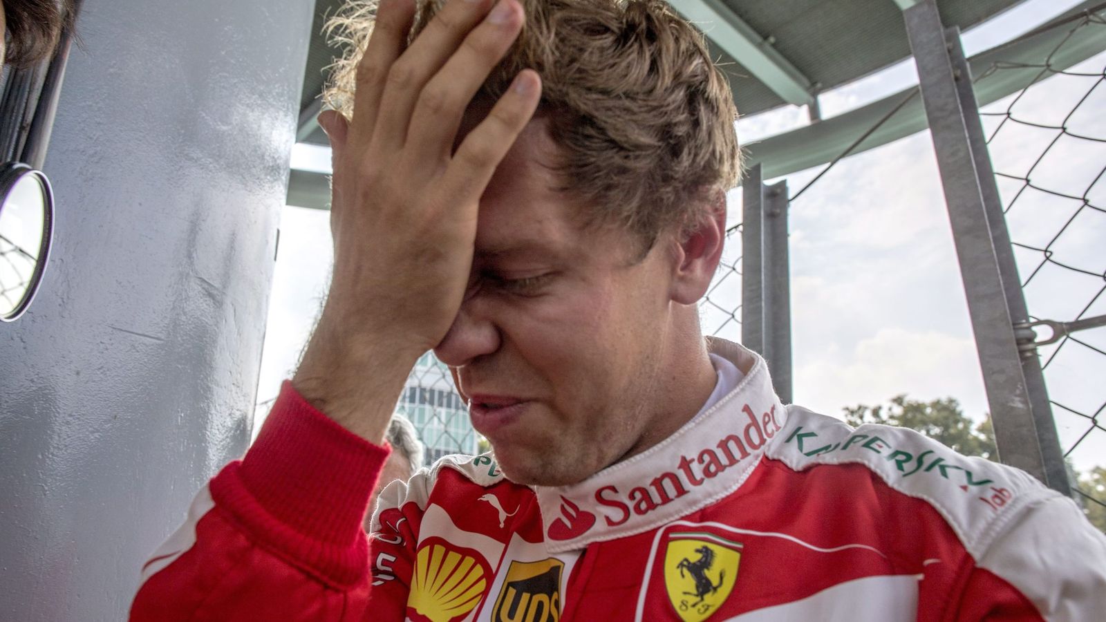 Foto: Vettel después de lograr el tercer puesto en el GP de Italia.