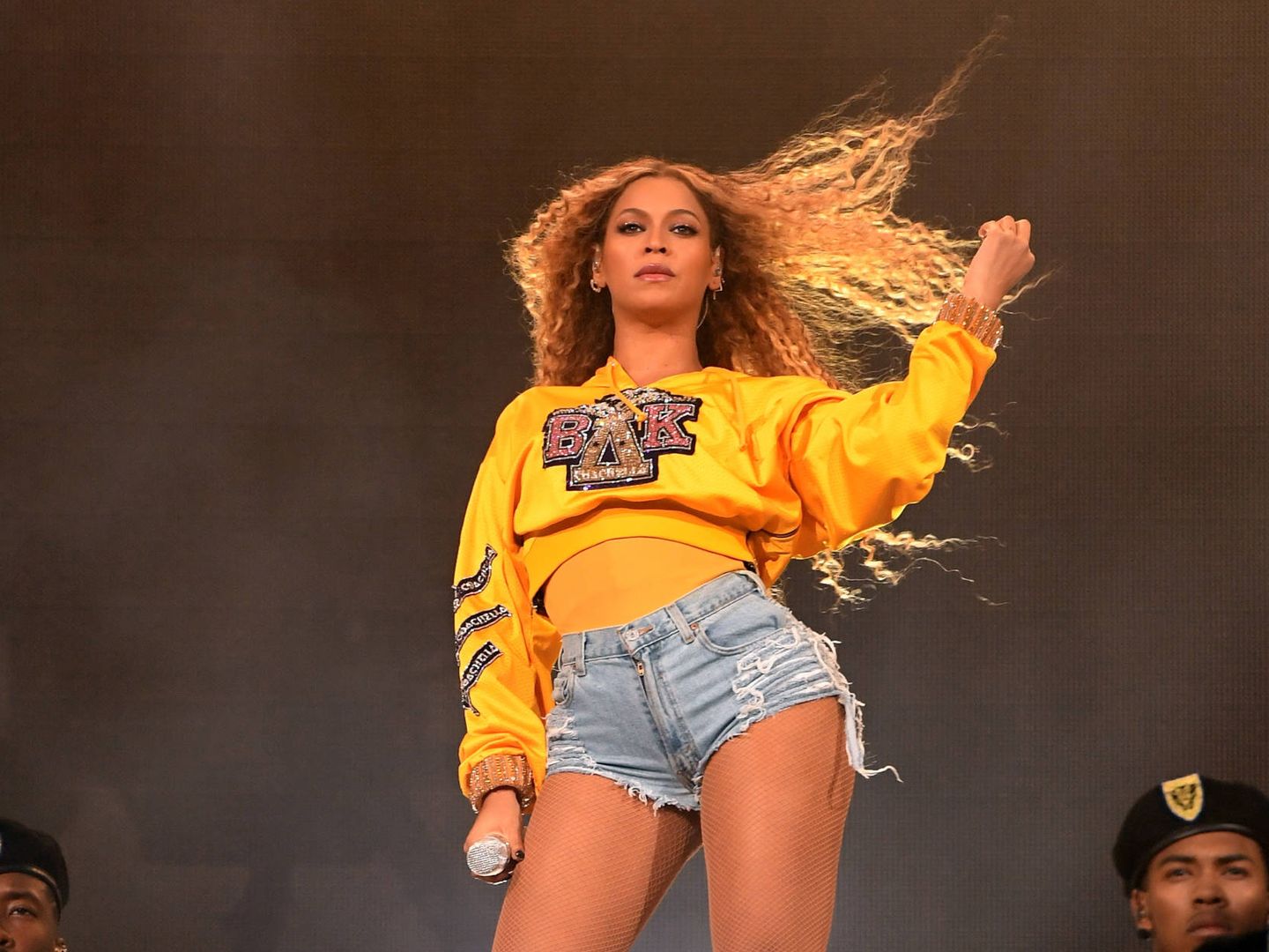 Beyoncé durante su actuación en Coachella 2018. (Getty)