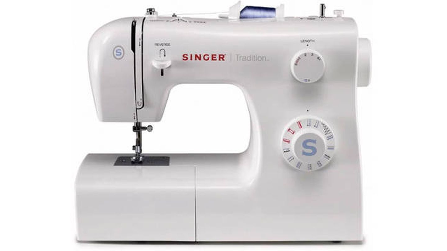 Singer Máquina de coser mecánica, blanco
