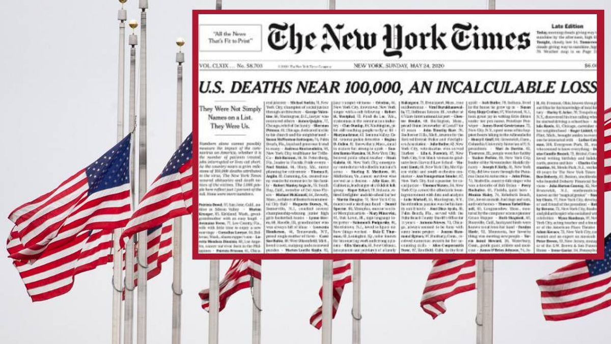 La portada de 'New York Times' que nadie quería hacer: los 100.000 muertos de EEUU