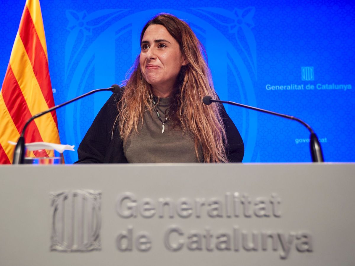 Foto: La portavoz del Govern, Patrícia Plaja, durante una rueda de prensa tras la reunión del Consell Executiu. (EFE)