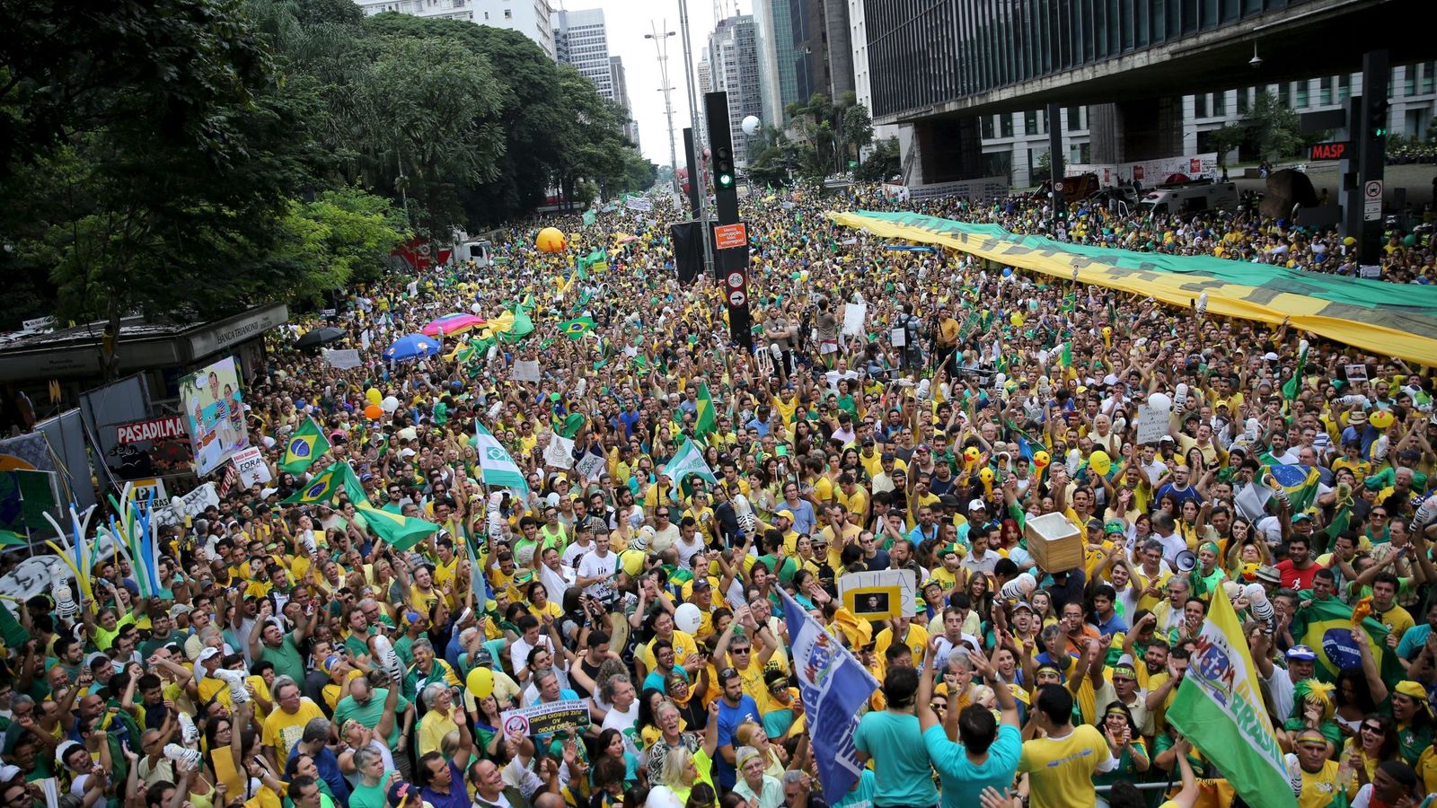 Foto: Imagen de la protesta contra la presidenta Dilma Rousseff en Sao Paulo, el 13 de marzo de 2016. (Reuters)