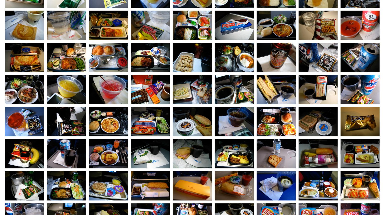 Foto: 'Collage' con comidas que Hasan ha degustado. (Hasan Elahi)