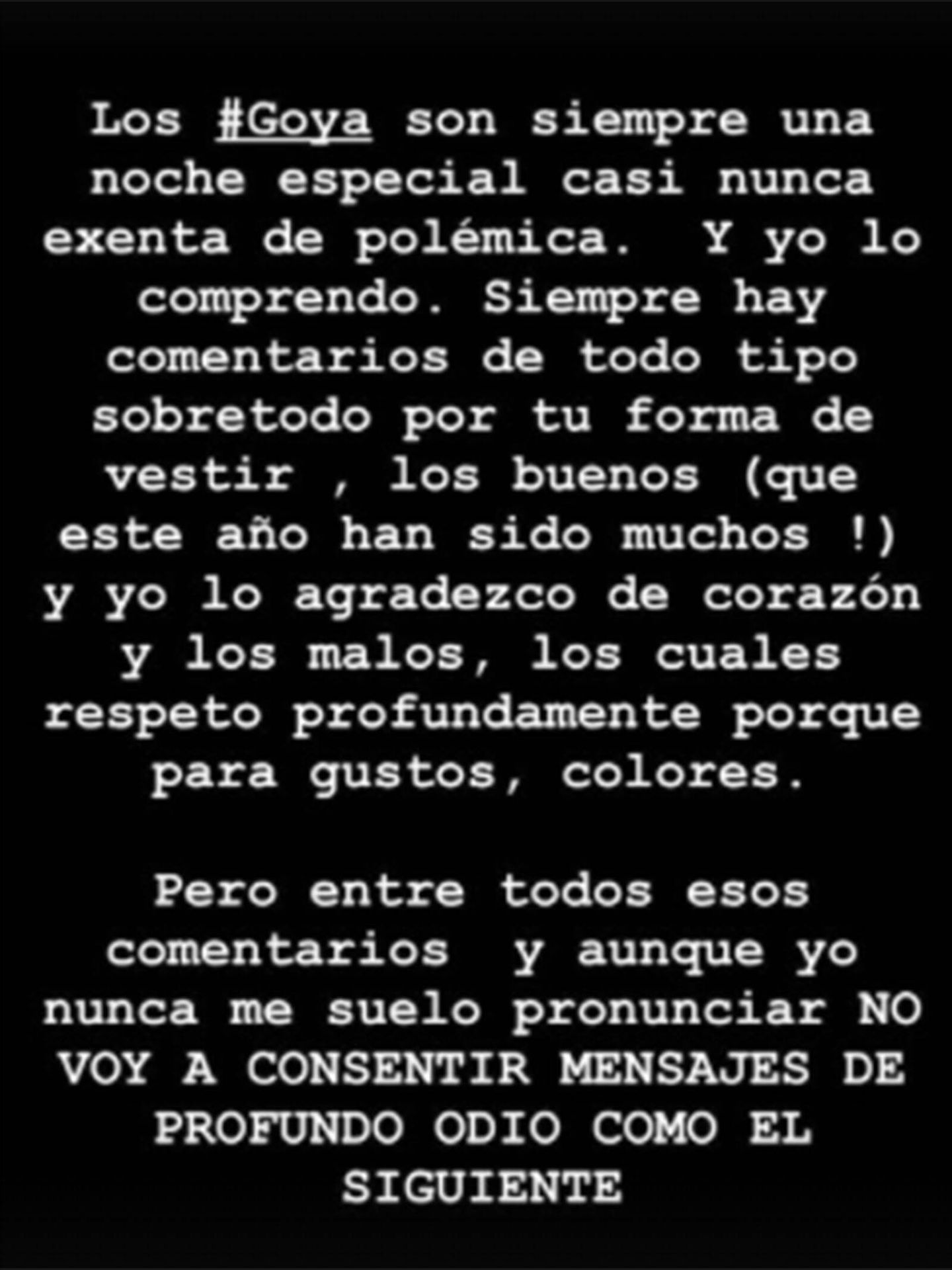 El mensaje que ha publicado en sus redes sociales Eduardo Casanova. (Instagram/@eduardocasanova)