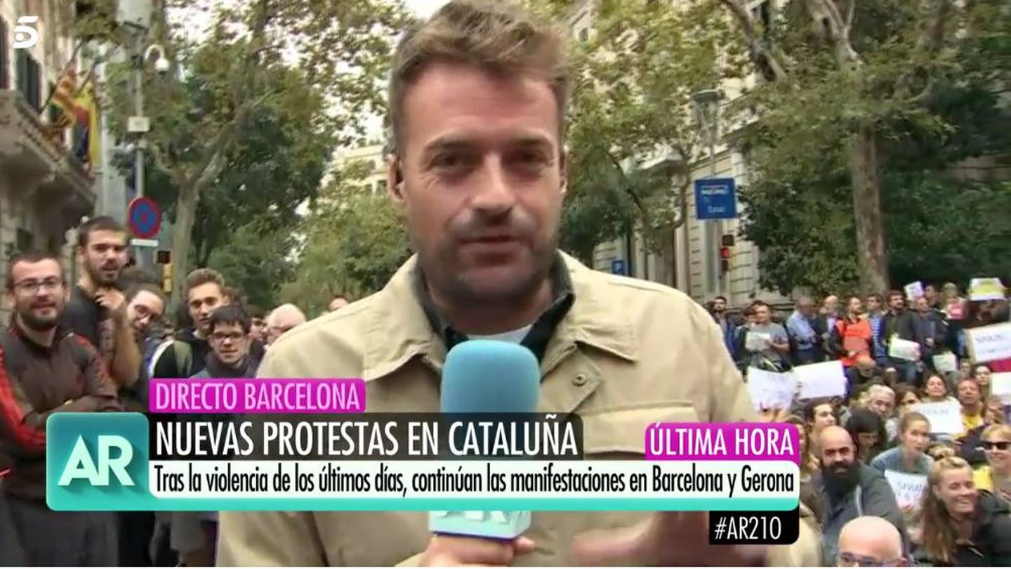 El periodista Miquel Valls en Barcelona. (Mediaset)