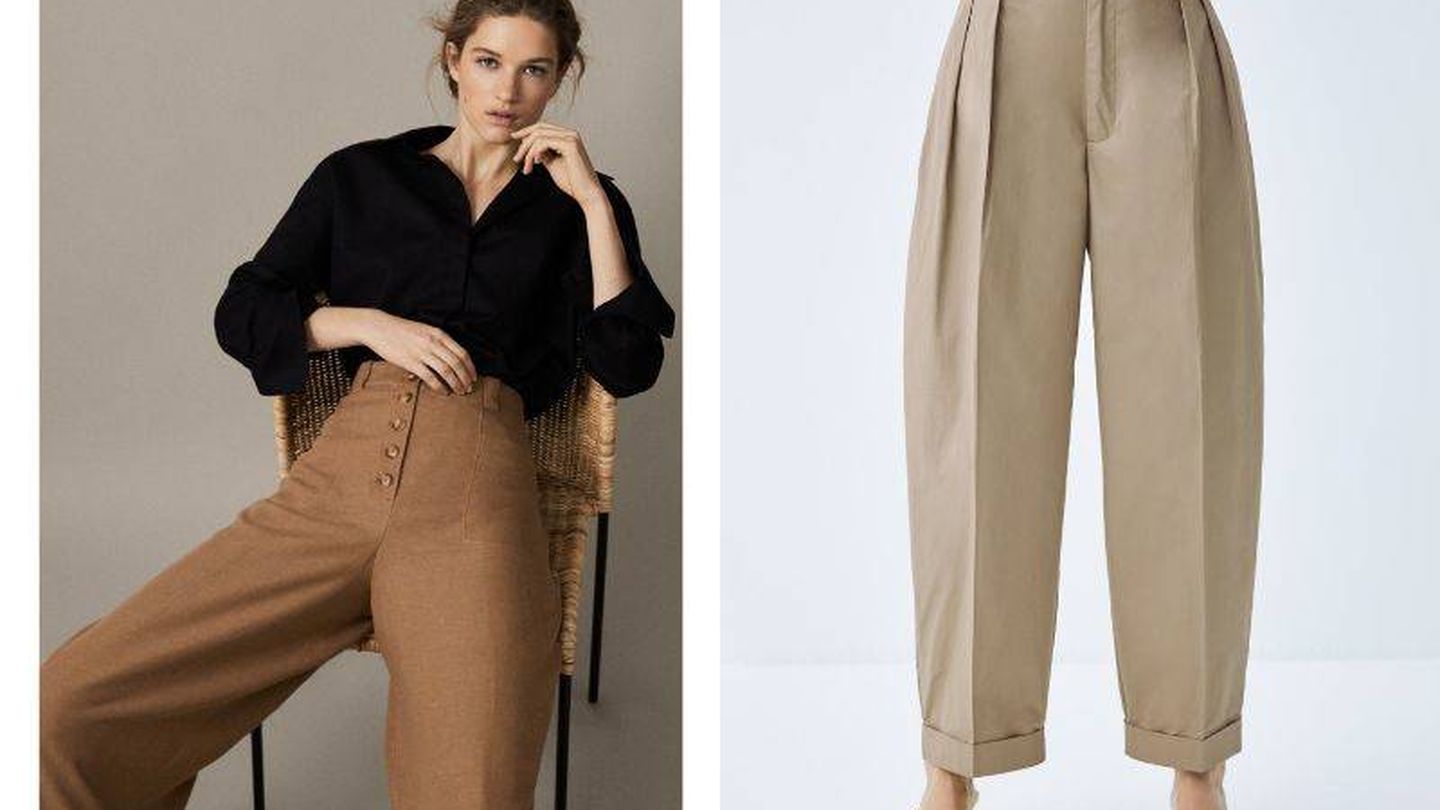 Pantalón de Massimo Dutti de Kate y pantalón de Zara de Sassa de Osma.  (Cortesía)