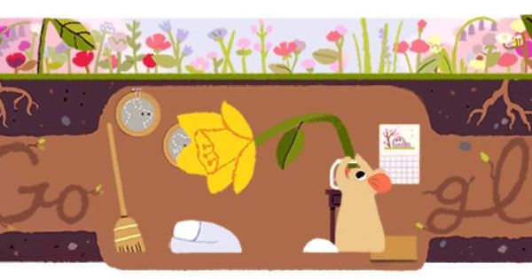 Foto: 'Doodle' con que Google celebra el equinoccio de primavera