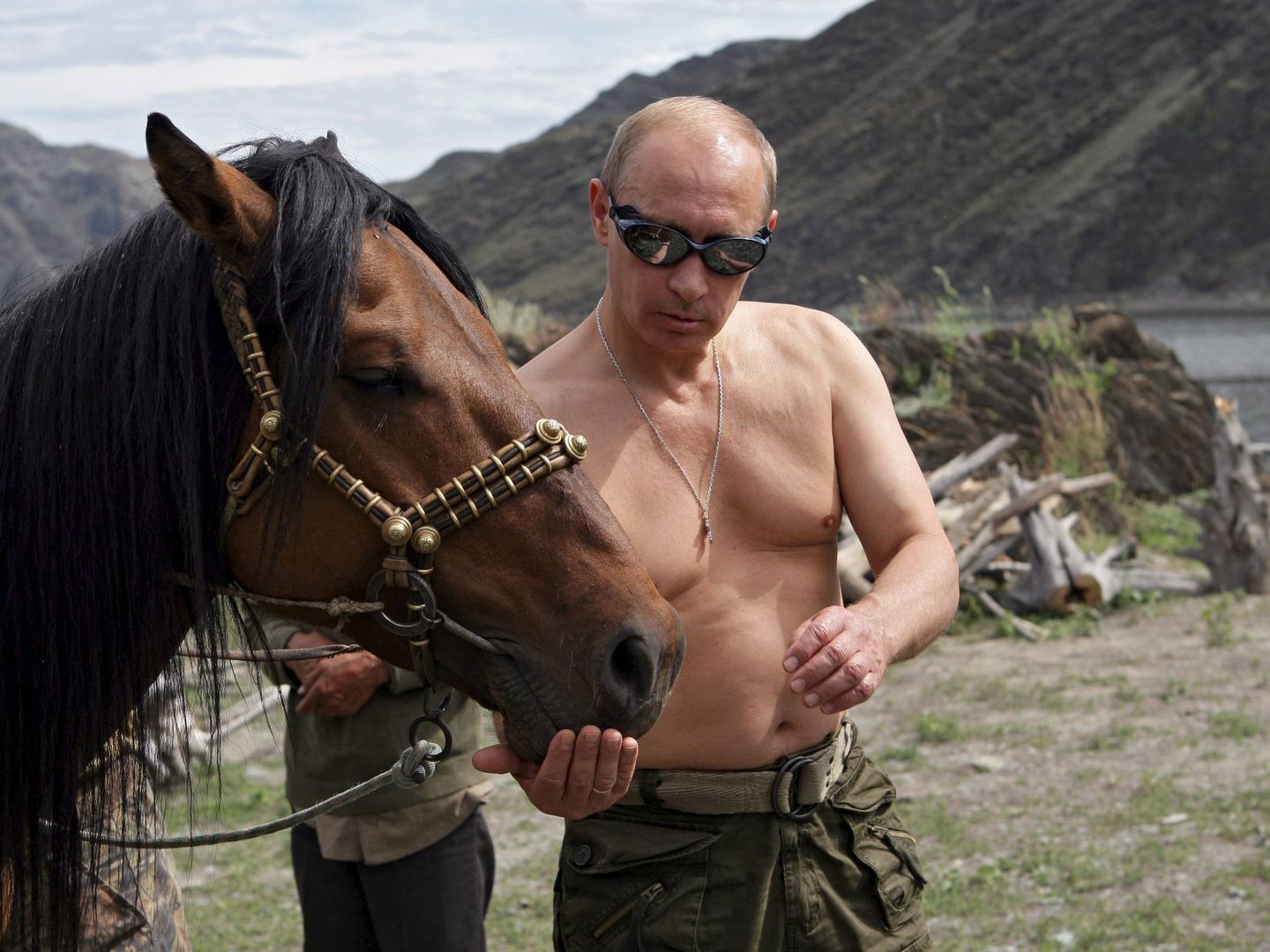 Putin con un corcel, en 2009, cuando era primer ministro. (EFE)    