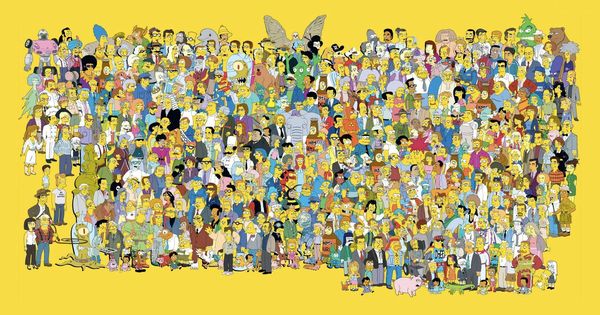 Foto: La gran familia de la serie 'Los Simpson'.