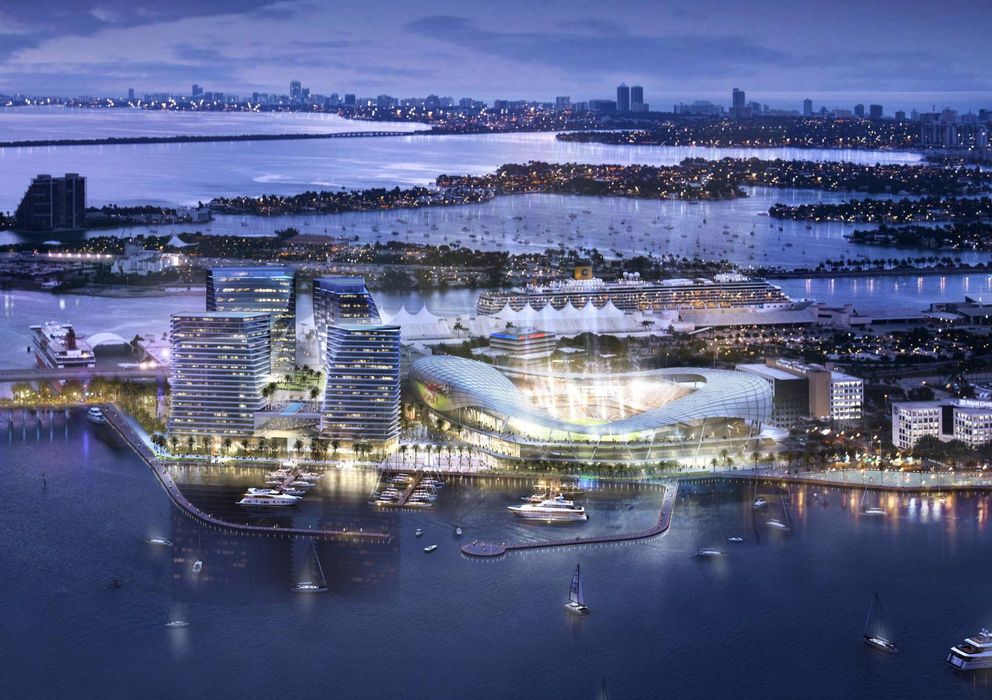 Foto: La bahía Vizcaína será la zona en la que se construya el estadio de la franquicia de David Beckham en Miami.
