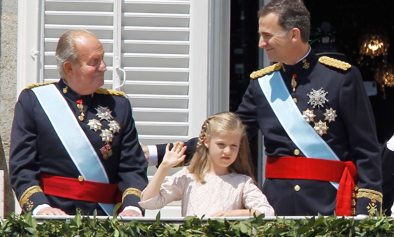 El Rey emérito, la princesa de Asturias y el Rey Felipe VI (Gtres)