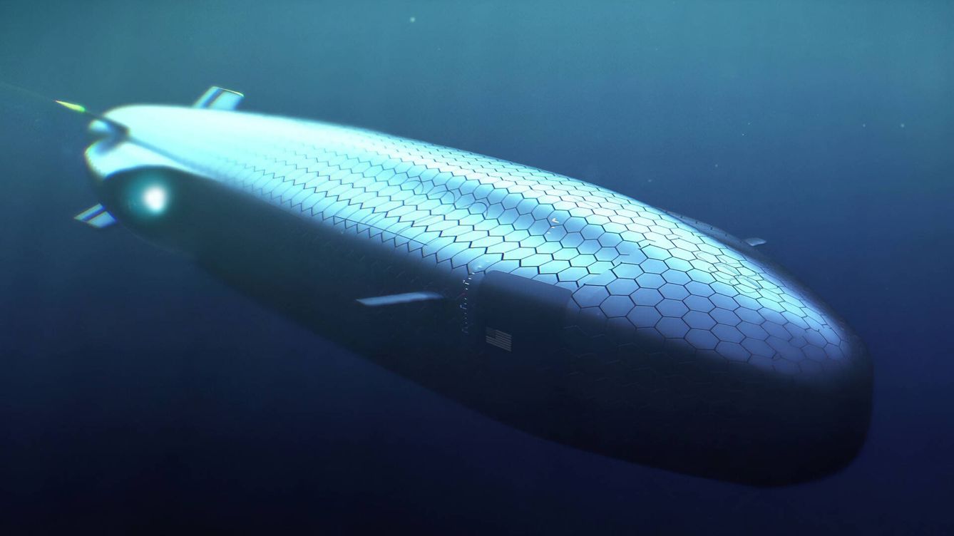 Foto: Un concepto de submarino futurista.