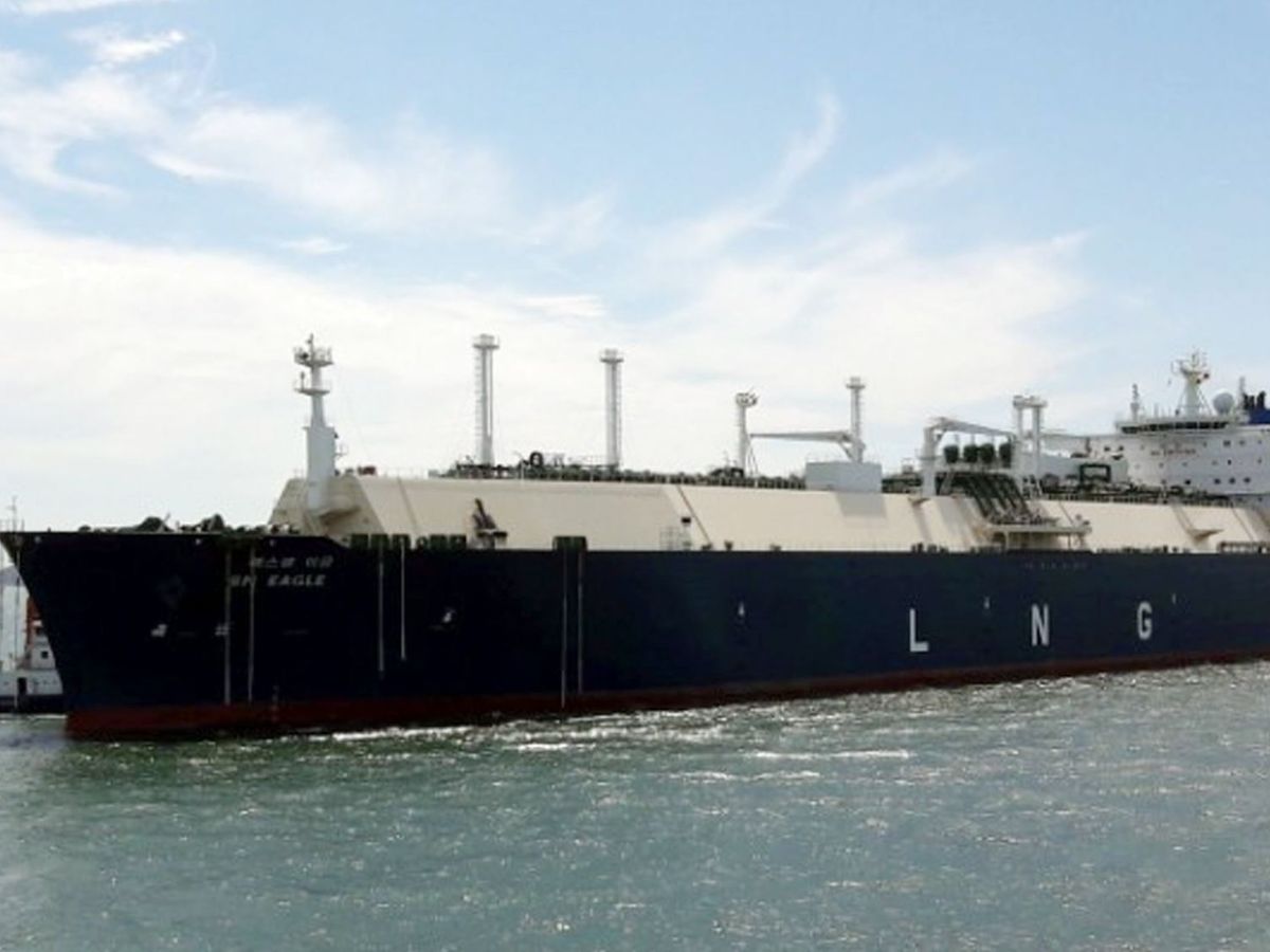 Foto: Barco exportador de gas. (EFE)